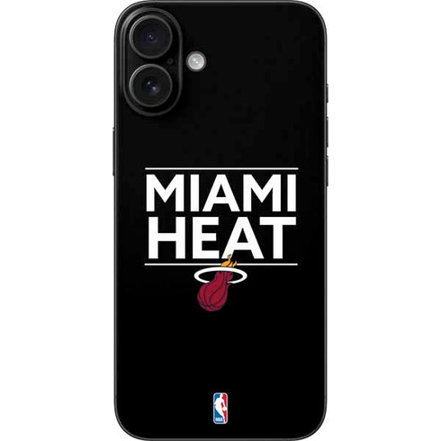 NBA Miami Heat Standard - Black iPhone 16 Plus Skin